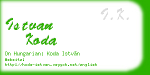 istvan koda business card